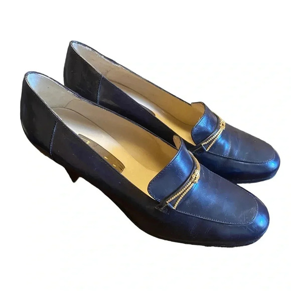 Raspini Firenze Vintage Leather Loafer Heels - Picture 2 of 9